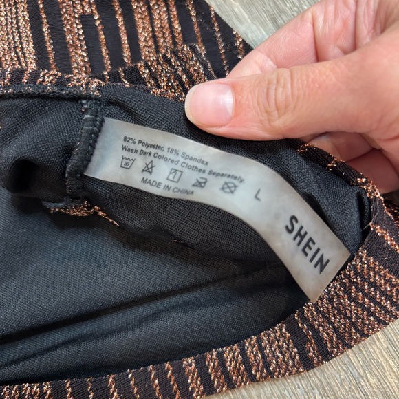 Black and Copper Striped Bikini - Picture 5 of 5